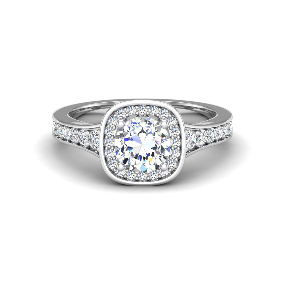 Korman Signature Amira Halo Engagement Ring Setting